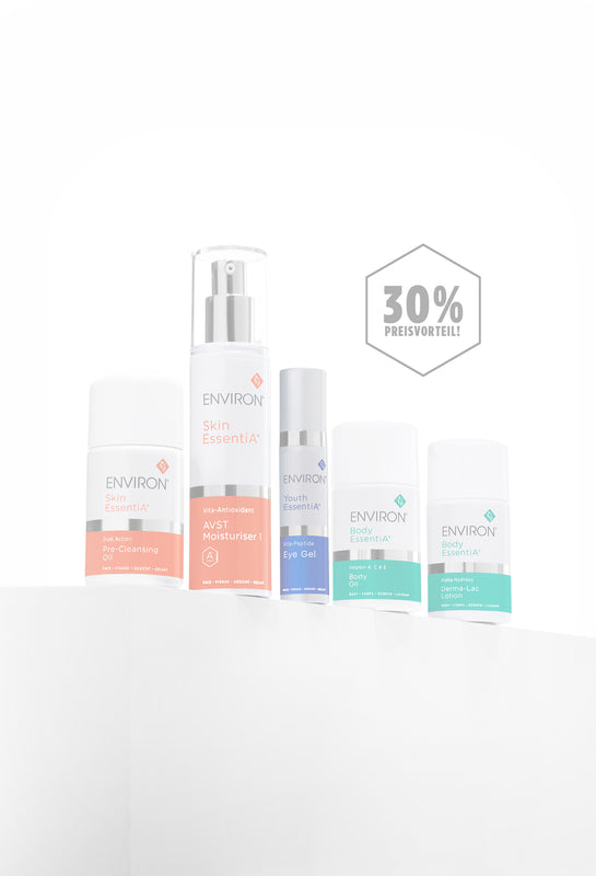 ZEITWUNDER Onlineshop - Limitiertes ENVIRON Daily Essentials Kit mit 30% Preisvorteil.